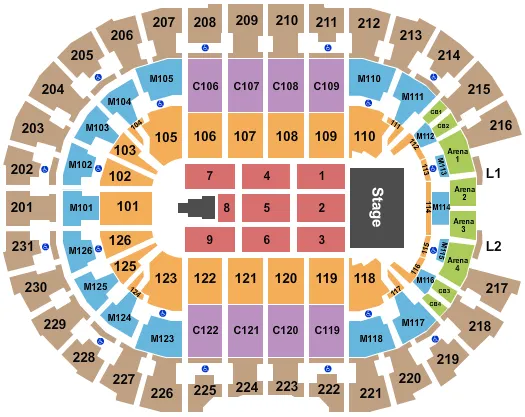 ENDSTAGE 4 Seating Map Seating Chart