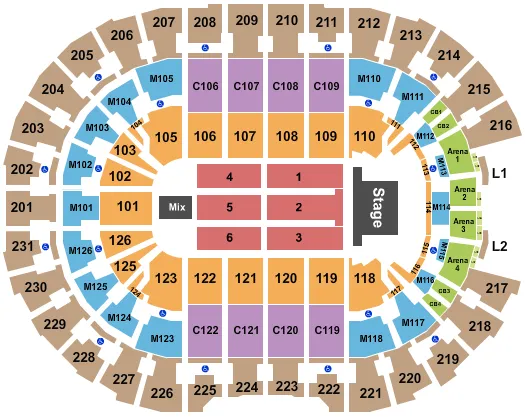 ENDSTAGE 7 Seating Map Seating Chart