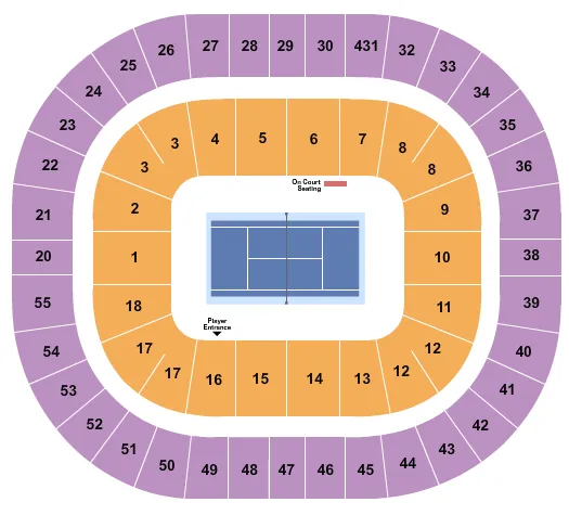 TENNIS Seating Map Seating Chart