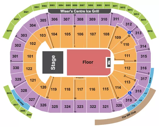 ENDSTAGE GA FLOOR 3 Seating Map Seating Chart
