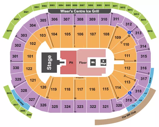KEITH URBAN Seating Map Seating Chart