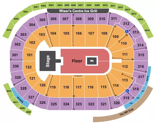 PAPA ROACH Seating Map Seating Chart