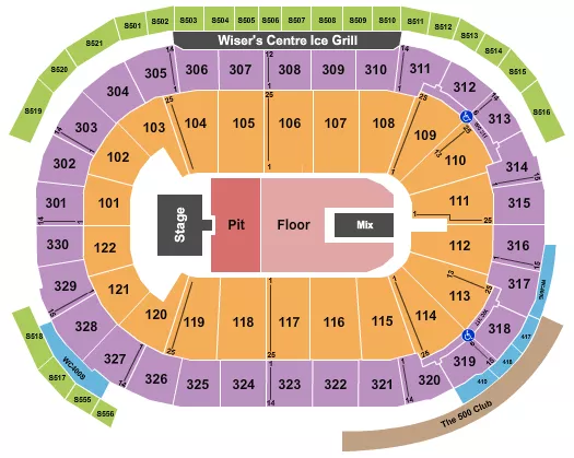 PEARL JAM 1 Seating Map Seating Chart