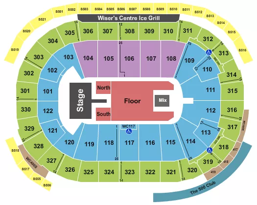 SHAWN MENDES Seating Map Seating Chart