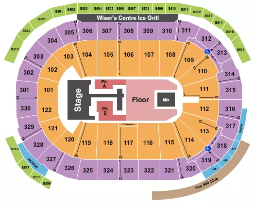 TEDDY SWIMS Seating Map Seating Chart
