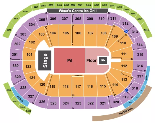 THE STROKES Seating Map Seating Chart