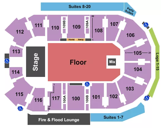 LYNYRD SKYNYRD Seating Map Seating Chart