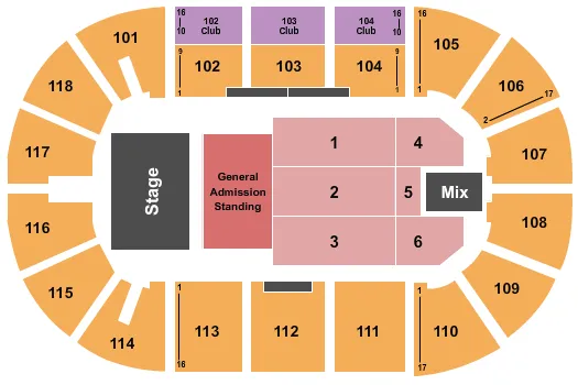 ENDSTAGE 3 Seating Map Seating Chart