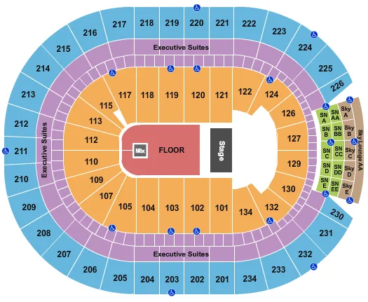 GA FLOOR Seating Map Seating Chart