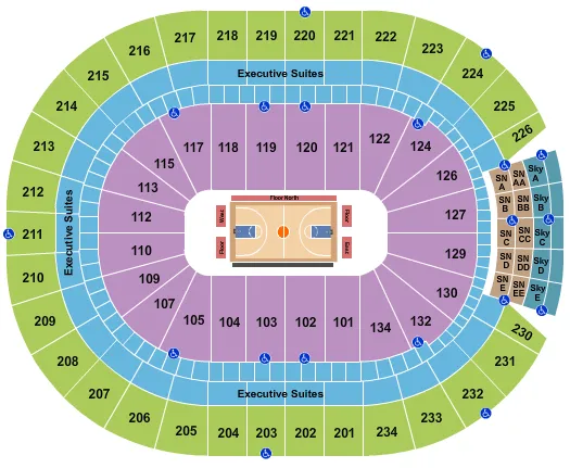 BASKETBALL GLOBETROTTERS 2 Seating Map Seating Chart