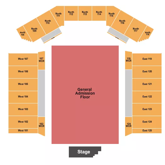 ENDSTAGE GA Seating Map Seating Chart