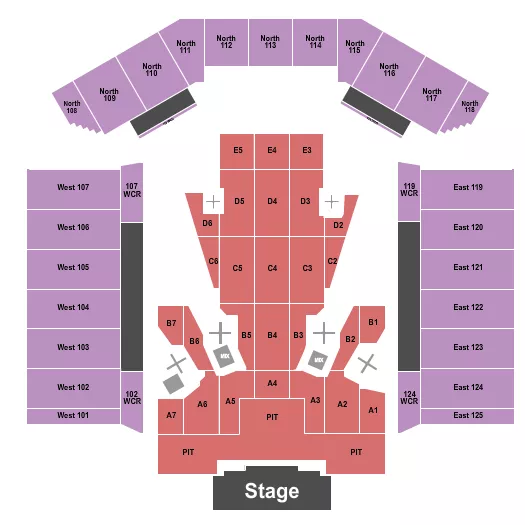 GUNS N ROSES Seating Map Seating Chart