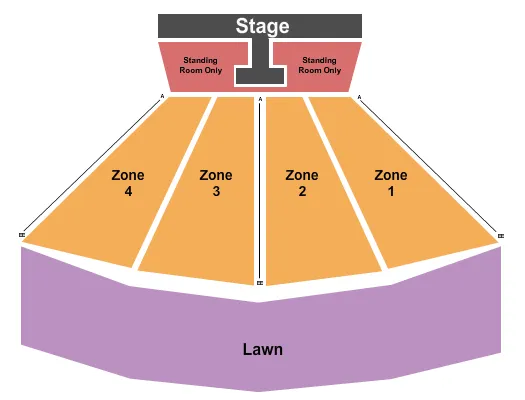 ENDSTAGE T W PIT Seating Map Seating Chart