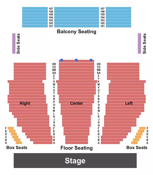 ENDSTAGE 2 Seating Map Seating Chart