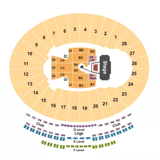 ROSE BOWL STADIUM PASADENA NOAH KAHAN Seating Map Seating Chart