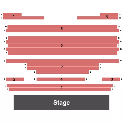 END STAGE Seating Map Seating Chart