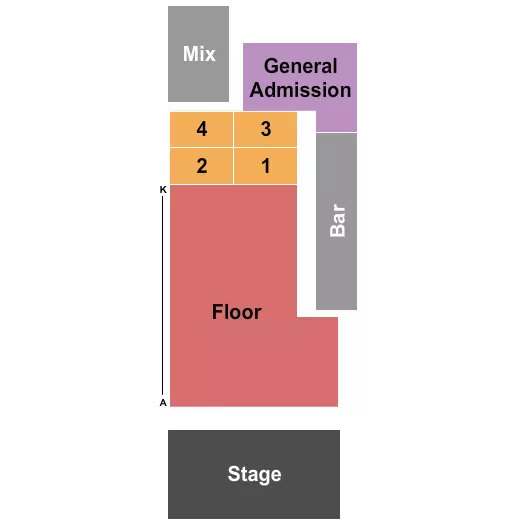 ENDSTAGE Seating Map Seating Chart