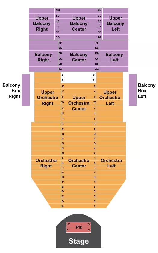 ENDSTAGE Seating Map Seating Chart