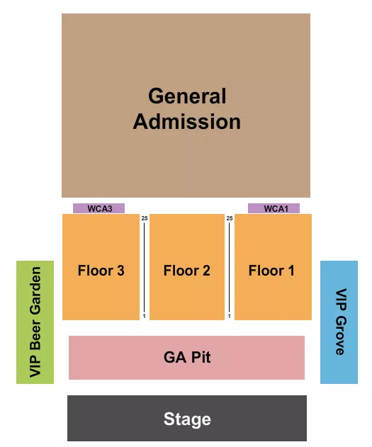 ENDSTAGE GA PIT 2 Seating Map Seating Chart