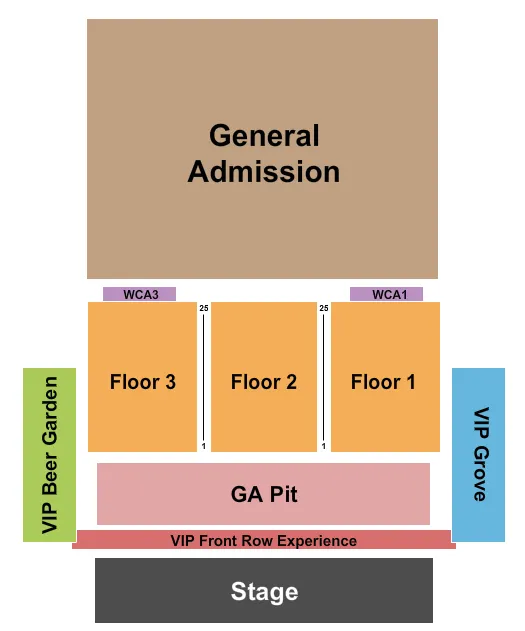 ENDSTAGE GA PIT Seating Map Seating Chart