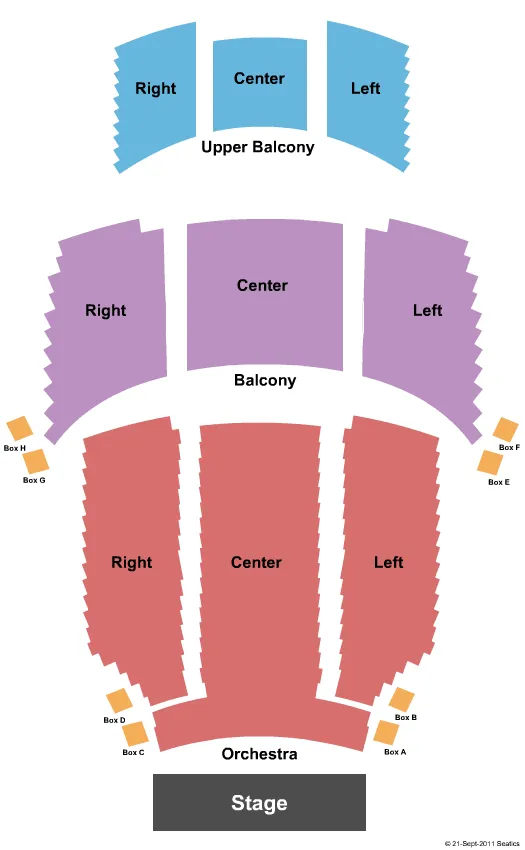 END STAGE Seating Map Seating Chart