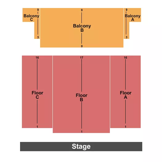 ENDSTAGE Seating Map Seating Chart