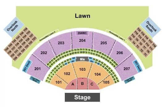 ENDSTAGE ABC RW Seating Map Seating Chart