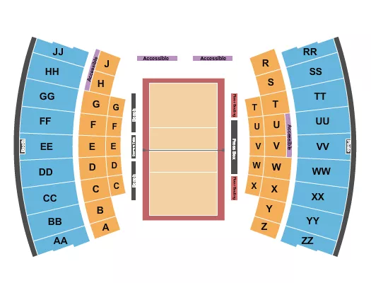 VOLLEYBALL Seating Map Seating Chart
