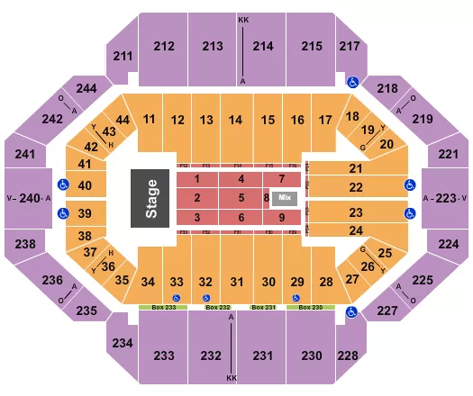 ENDSTAGE FLOOR 1 9 Seating Map Seating Chart