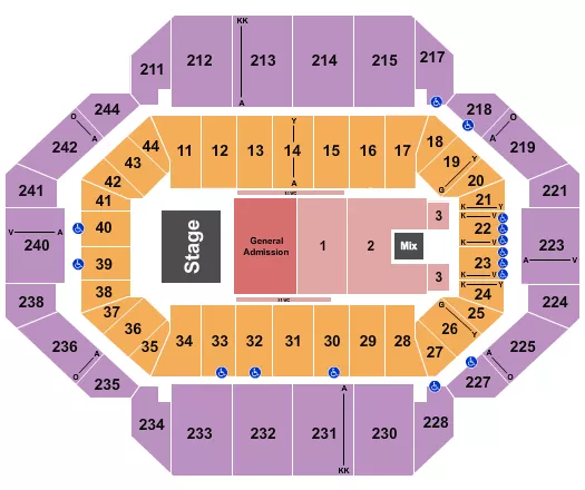 ENDSTAGE GA PIT Seating Map Seating Chart
