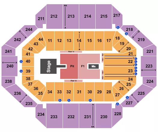 ENDSTAGE PIT 2 Seating Map Seating Chart