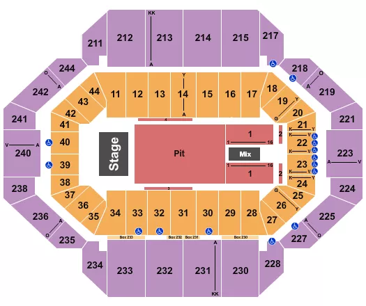 ENDSTAGE PIT 4 Seating Map Seating Chart