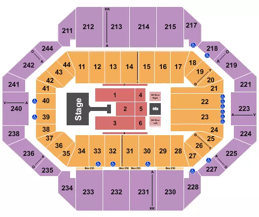 JONAS BROTHERS 1 Seating Map Seating Chart