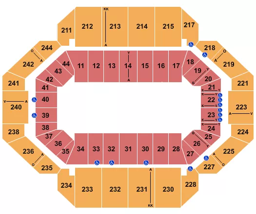 MONSTER JAM 2 Seating Map Seating Chart