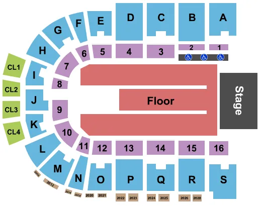 BOB SEGER Seating Map Seating Chart