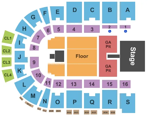 DIERKS BENTLEY Seating Map Seating Chart