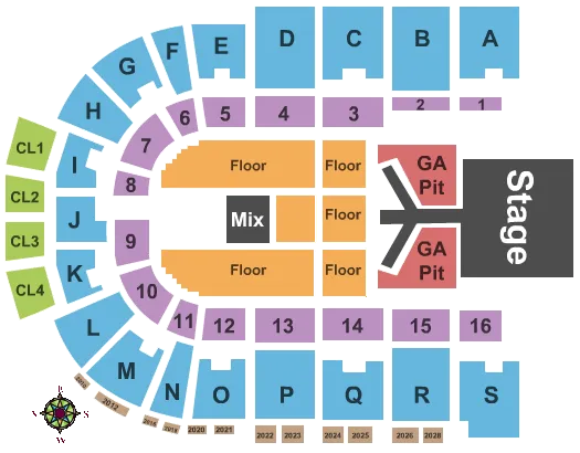 FLORIDA GEORGIA LINE Seating Map Seating Chart