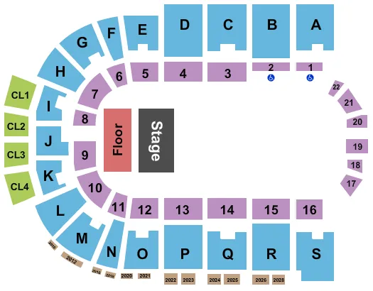 NEWSBOYS Seating Map Seating Chart