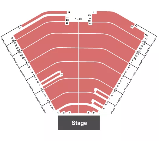ENDSTAGE Seating Map Seating Chart
