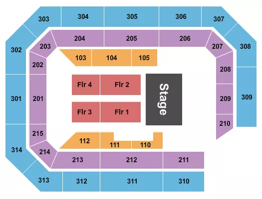 ENDSTAGE 2 Seating Map Seating Chart