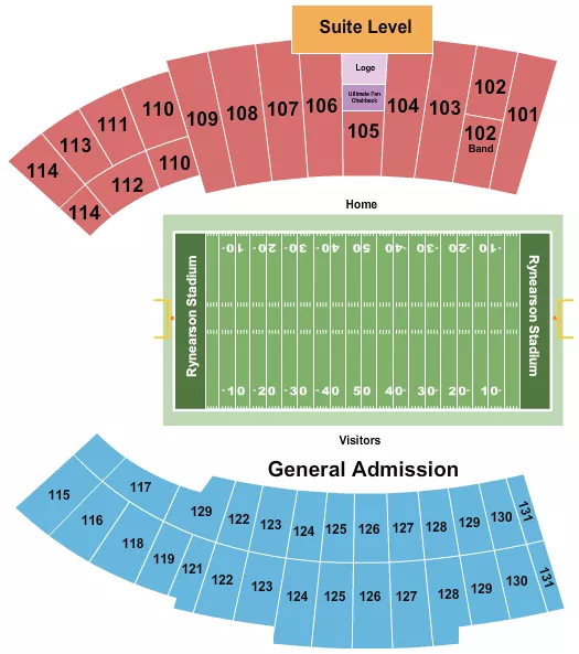 FOOTBALL Seating Map Seating Chart