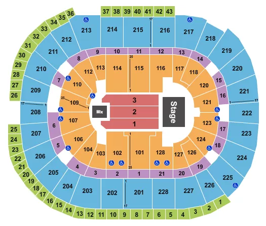 ANDREA BOCELLI Seating Map Seating Chart