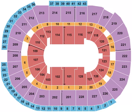 MONSTER JAM Seating Map Seating Chart