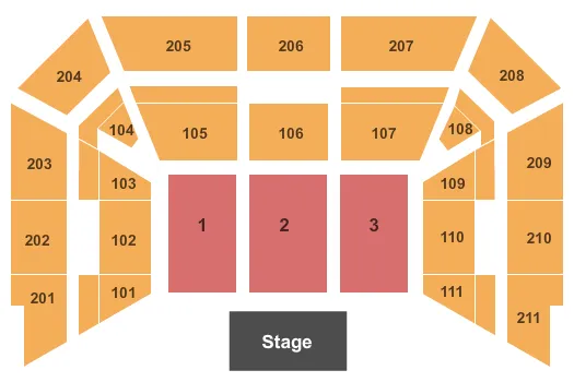 END STAGE Seating Map Seating Chart