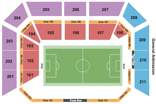 SOCCER Seating Map Seating Chart