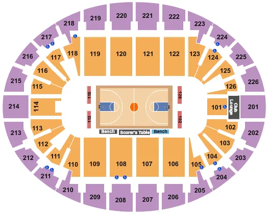 BASKETBALL Seating Map Seating Chart