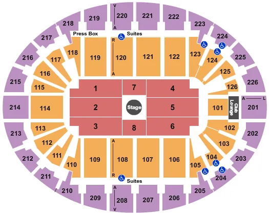 CENTER STAGE Seating Map Seating Chart