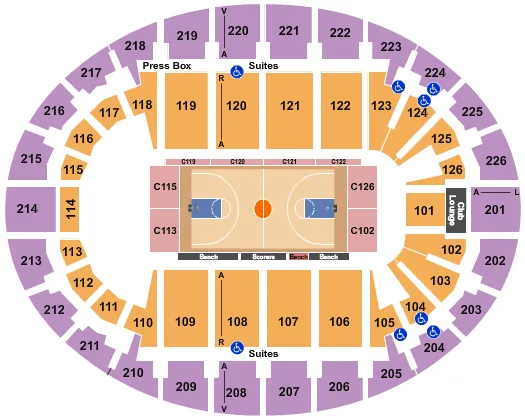 HARLEM GLOBETROTTERS Seating Map Seating Chart