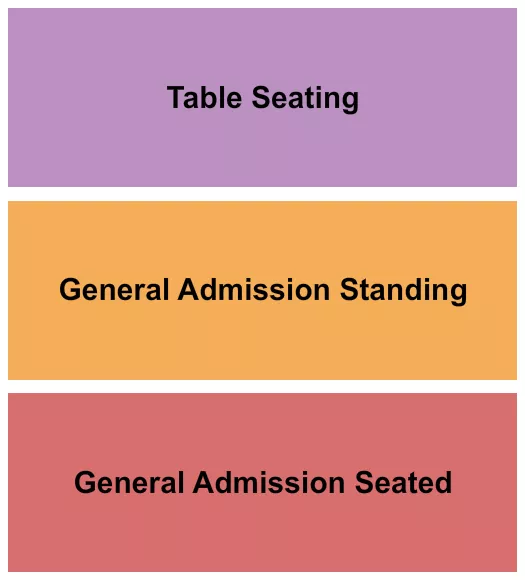 VAMPIRE BURLESQUE Seating Map Seating Chart