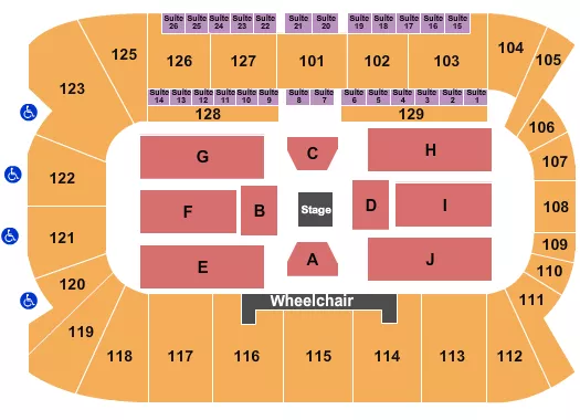 CENTER STAGE Seating Map Seating Chart